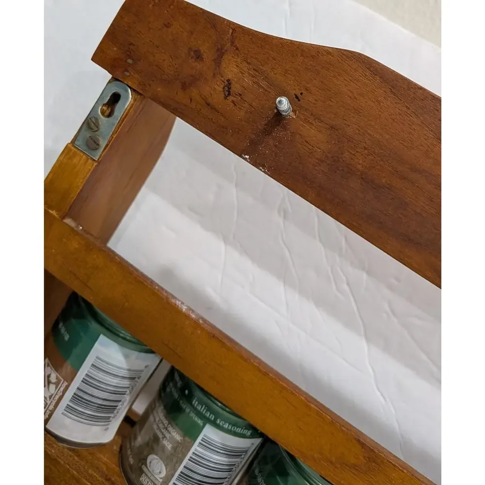 Vintage Wooden Spice Rack Wall Mount 3 Tier Kitchen Shelf 24 New Simply Organic